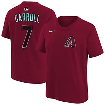 Youth Nike Corbin Carroll Red Arizona Diamondbacks Name & Number T-Shirt