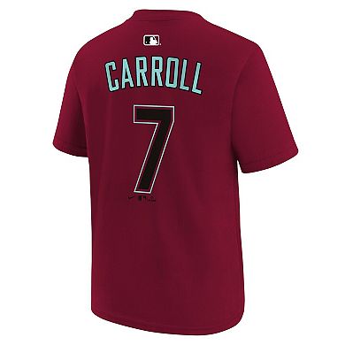Youth Nike Corbin Carroll Red Arizona Diamondbacks Name & Number T-Shirt
