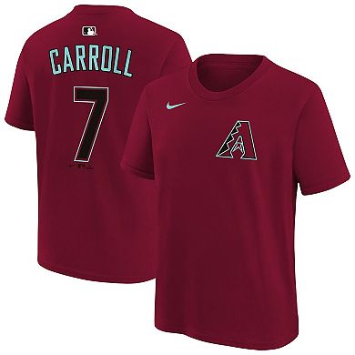 Youth Nike Corbin Carroll Red Arizona Diamondbacks Name & Number T-Shirt