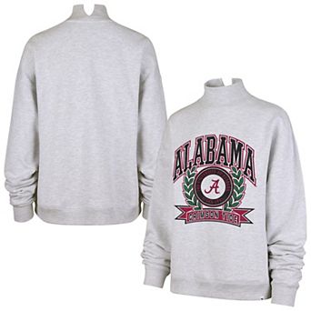 Women's '47 Gray Alabama Crimson Tide Laurel Arch Mock Neck Sweatshirt