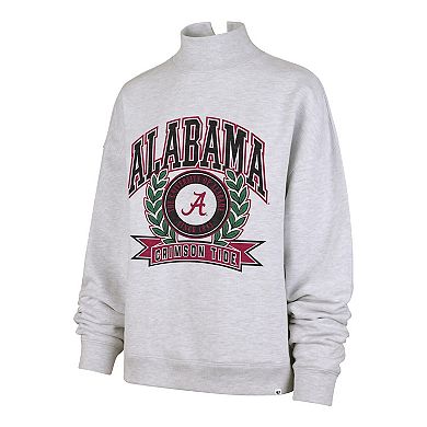 Women's '47 Gray Alabama Crimson Tide Laurel Arch Mock Neck Sweatshirt