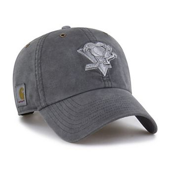 Men's Carhartt x '47 Charcoal Pittsburgh Penguins Clean Up Adjustable Hat