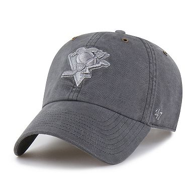 Men's Carhartt x '47 Charcoal Pittsburgh Penguins Clean Up Adjustable Hat