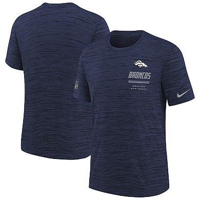 Youth Nike Navy Denver Broncos Sideline Velocity Dri-FIT T-Shirt
