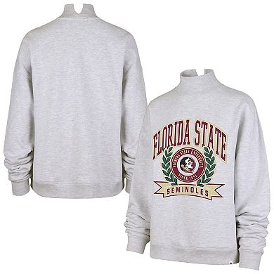 Women's '47 Gray Florida State Seminoles Laurel Arch Mock Neck Sweatshirt