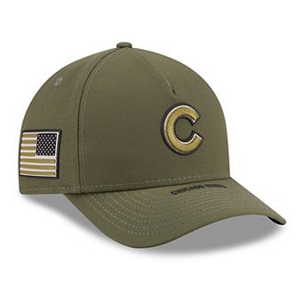 Youth New Era Olive Chicago Cubs 2026 Armed Forces Day 9FORTY M-Crown Adjustable Hat