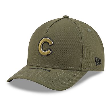 Youth New Era Olive Chicago Cubs 2026 Armed Forces Day 9FORTY M-Crown Adjustable Hat