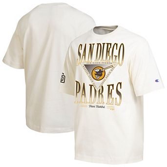 Men's Champion Cream San Diego Padres Traditions Two Locations T-Shirt