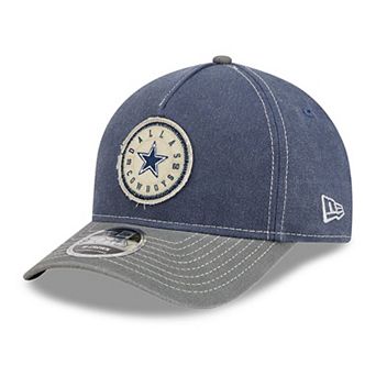 Men's New Era Navy/Gray Dallas Cowboys 9FORTY Felt A-Frame Adjustable Hat