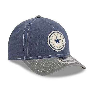 Men's New Era Navy/Gray Dallas Cowboys 9FORTY Felt A-Frame Adjustable Hat