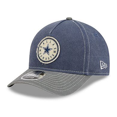 Men's New Era Navy/Gray Dallas Cowboys 9FORTY Felt A-Frame Adjustable Hat