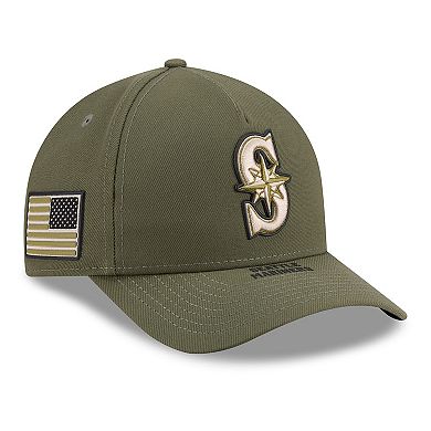 Youth New Era Olive Seattle Mariners 2026 Armed Forces Day 9FORTY M-Crown Adjustable Hat