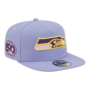 Men's New Era Lavender Seattle Seahawks Bloom A-Frame 9FIFTY Snapback Hat