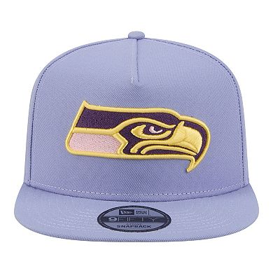 Men's New Era Lavender Seattle Seahawks Bloom A-Frame 9FIFTY Snapback Hat