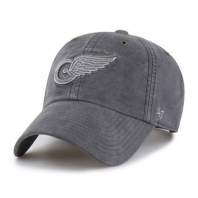 Men's Carhartt x '47 Charcoal Detroit Red Wings Clean Up Adjustable Hat