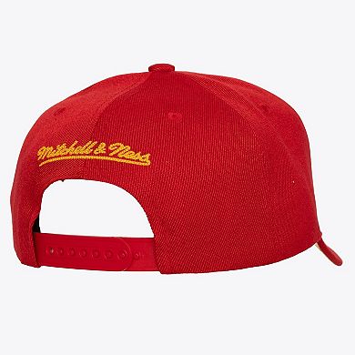 Men's Mitchell & Ness Red Atlanta Hawks Hardwood Classics Chain Gang Pro Crown Snapback Hat