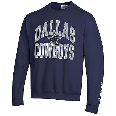 Men's Champion Navy Dallas Cowboys Powerblend Fleece Sweatshirt