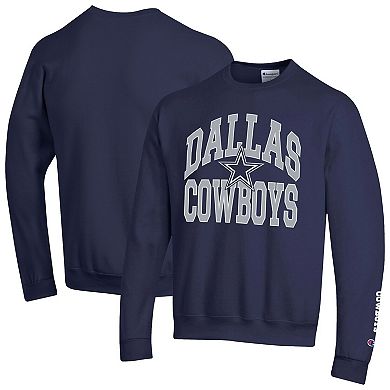Men's Champion Navy Dallas Cowboys Powerblend Fleece Sweatshirt