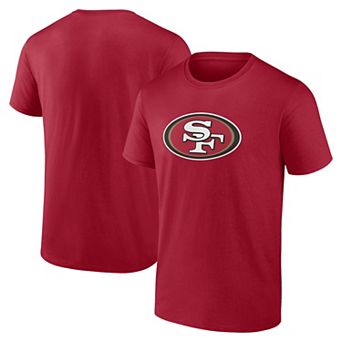 Men's Logo Athletic Scarlet San Francisco 49ers Primary Logo T-Shirt