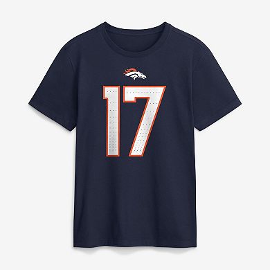 Men's Nike Jaylen Waddle Navy Denver Broncos Name & Number T-Shirt