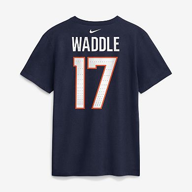 Men's Nike Jaylen Waddle Navy Denver Broncos Name & Number T-Shirt