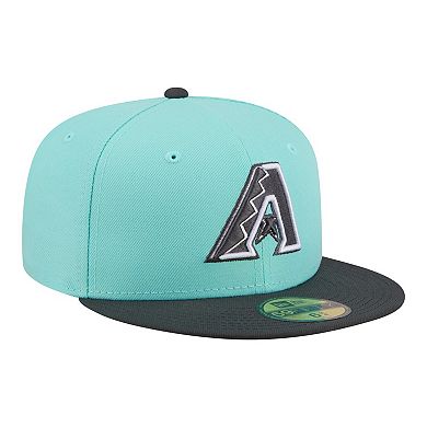 Men's New Era Turquoise/Charcoal Arizona Diamondbacks Two-Tone Color Pack 59FIFTY Fitted Hat