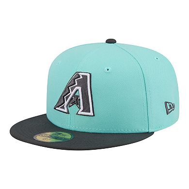 Men's New Era Turquoise/Charcoal Arizona Diamondbacks Two-Tone Color Pack 59FIFTY Fitted Hat