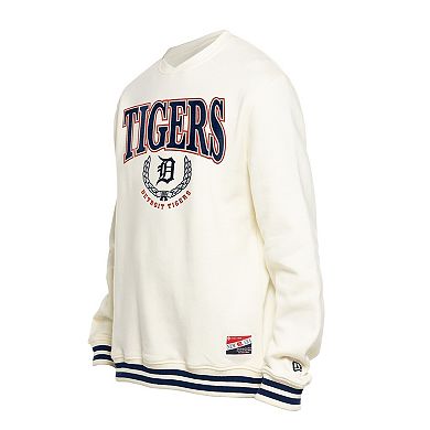 Men's New Era White Detroit Tigers Throwback Sweatshirt