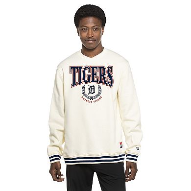 Men's New Era White Detroit Tigers Throwback Sweatshirt