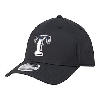 Men's New Era Black Texas Rangers Metallic 39THIRTY M-Crown Flex Hat