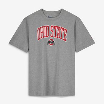 Men's Champion Heather Gray Ohio State Buckeyes Champion Big & Tall Team Arch Over Wordmark T-Shirt