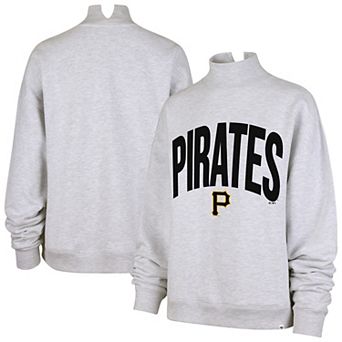 Women's '47 Heather Gray Pittsburgh Pirates Subtle Muse Mock Neck Sweatshirt
