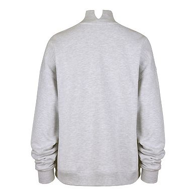Women's '47 Heather Gray Pittsburgh Pirates Subtle Muse Mock Neck Sweatshirt