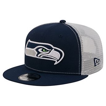 Men's New Era College Navy Seattle Seahawks Core Team 9FIFTY Trucker Snapback Hat