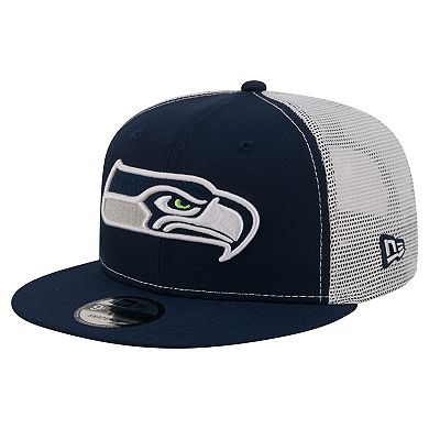 Men's New Era College Navy Seattle Seahawks Core Team 9FIFTY Trucker Snapback Hat