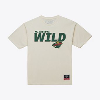 Men's Mitchell & Ness Cream Minnesota Wild Core Plus T-Shirt