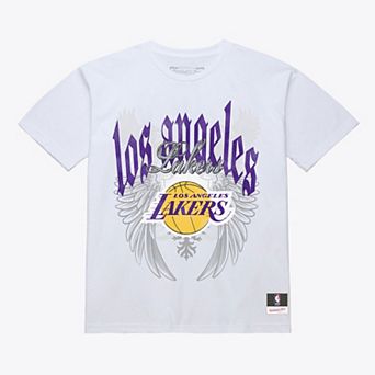 Men's Mitchell & Ness White Los Angeles Lakers Old English Classic T-Shirt