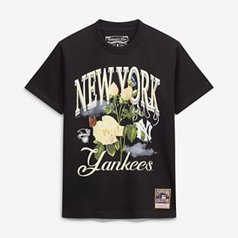 Men's Mitchell & Ness Black New York Yankees Cooperstown Floral T-Shirt