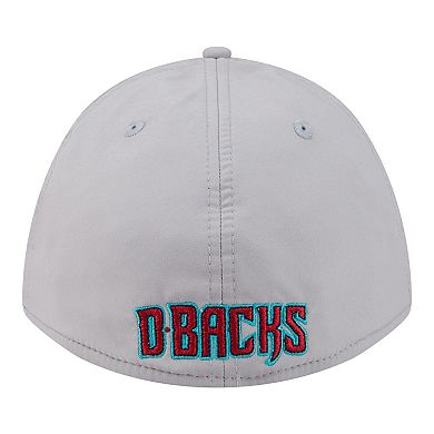 Men's New Era Gray Arizona Diamondbacks Patch 39THIRTY A-Frame M-Crown Perforated Flex Hat