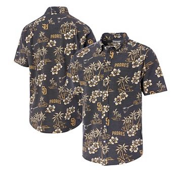 Men's Reyn Spooner Brown San Diego Padres Big & Tall Kekai Performance Tri-Blend Button-Down Shirt