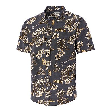 Men's Reyn Spooner Brown San Diego Padres Big & Tall Kekai Performance Tri-Blend Button-Down Shirt
