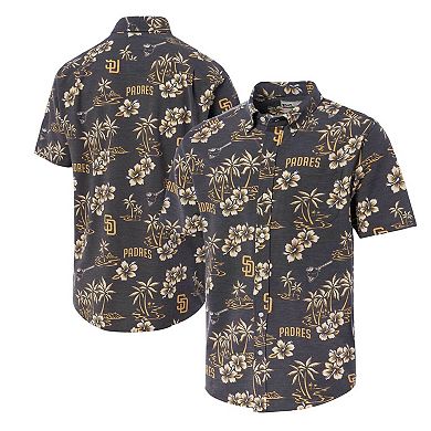Men's Reyn Spooner Brown San Diego Padres Big & Tall Kekai Performance Tri-Blend Button-Down Shirt