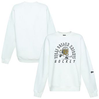 Women's Hype and Vice White Vegas Golden Knights Action Mascot Oversized Sweatshirt