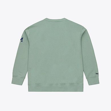 Men's Mitchell & Ness Green Milwaukee Brewers Yacht Rock Fleece Sweatshirt