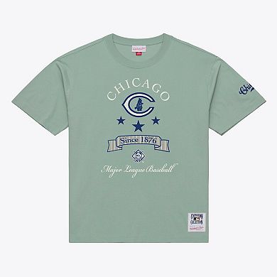 Men's Mitchell & Ness Green Chicago Cubs Yacht Rock T-Shirt