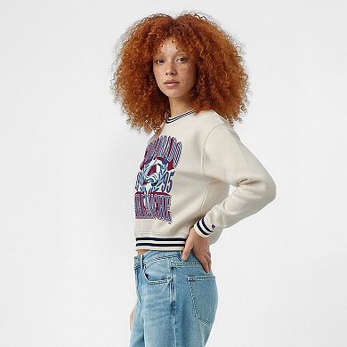 Women's Champion Cream Colorado Avalanche Bold Laurels Reverse Weave Yarn Crewneck Sweatshirt