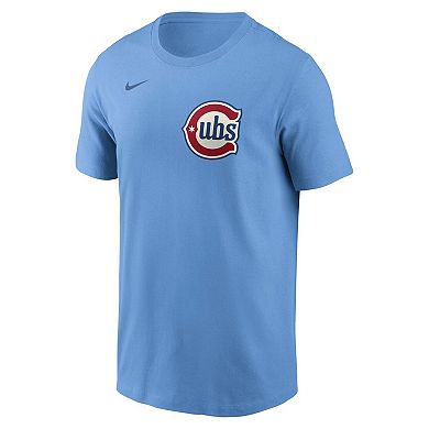 Men's Nike Shota Imanaga Light Blue Chicago Cubs Name & Number T-Shirt