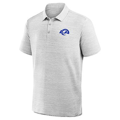 Men's Fanatics Heather Gray Los Angeles Rams Clutch Polo