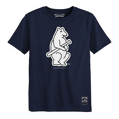 Toddler Mitchell & Ness Navy Chicago Cubs Retro Logo T-Shirt