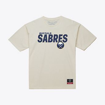 Men's Mitchell & Ness Cream Buffalo Sabres Core Plus T-Shirt